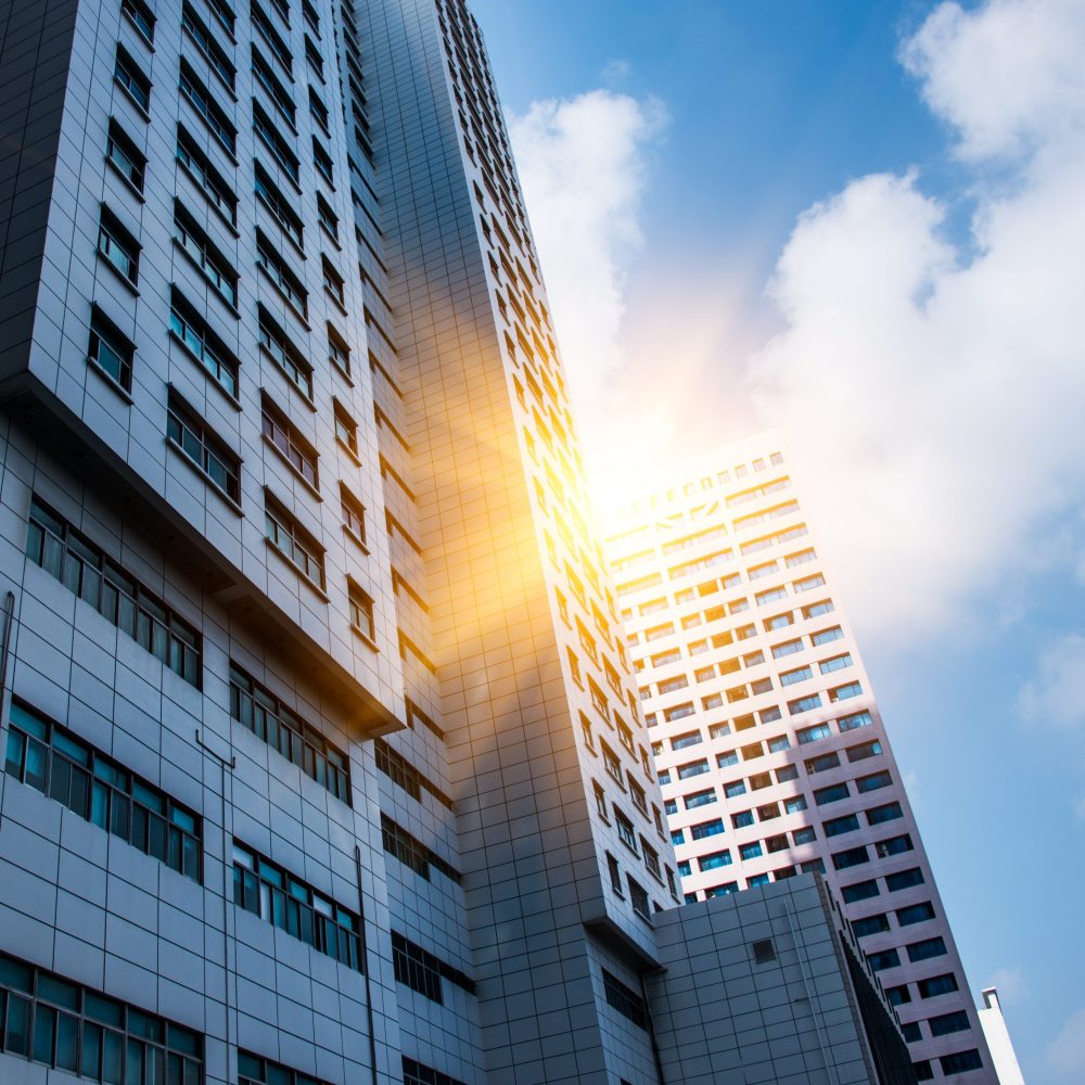 High-rise office buildings High-rise office buildings in Hong Kong,China.